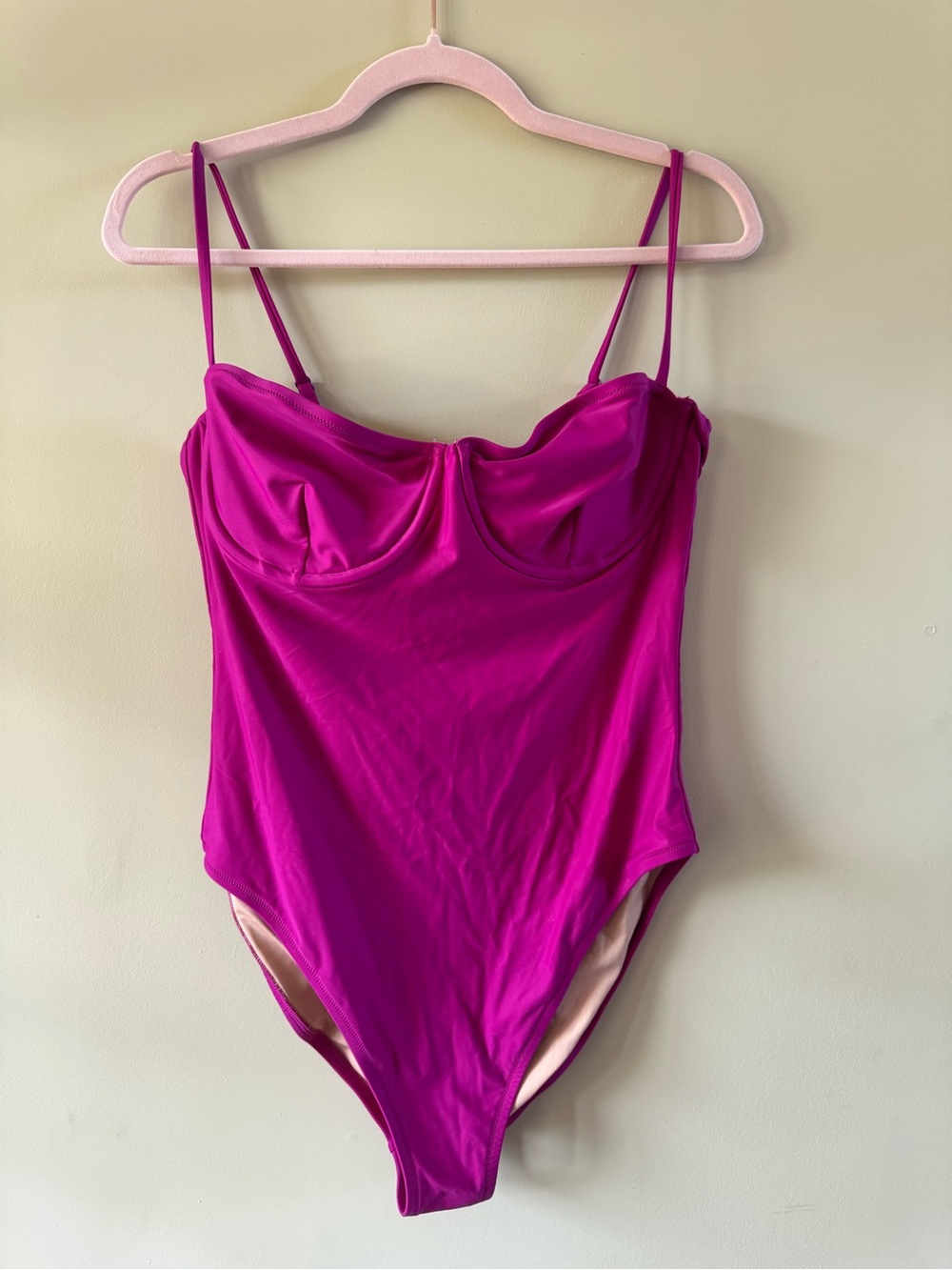 J. Crew Magenta One-Piece Swimsuit